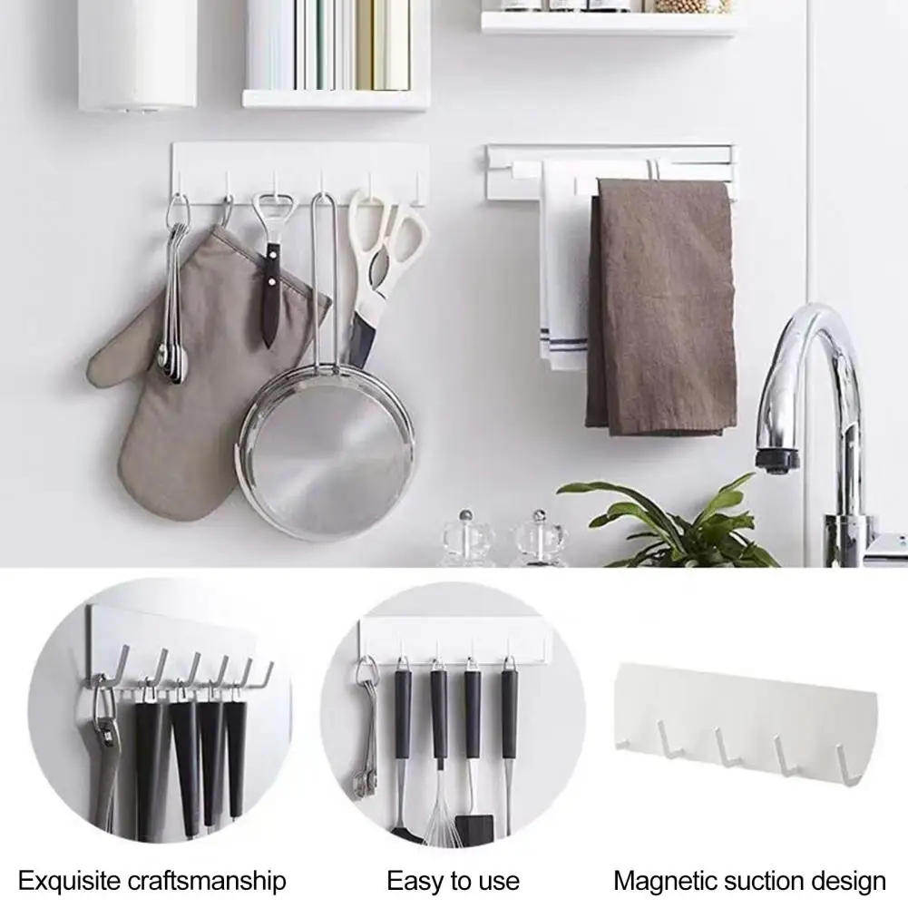 

Magnetic Hook Magnetic Suction Hooks Versatile Kitchen Towel Cloth Hanging Solution for Refrigerators Home Supplies Kitchen