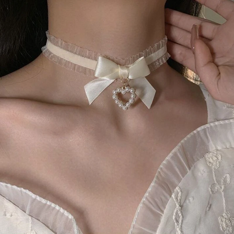 Винтажный черный белый чокер хуяли