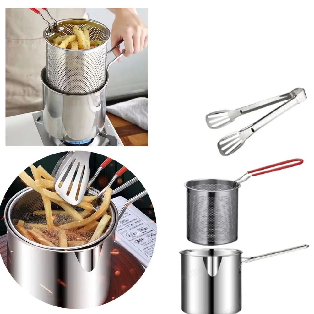 304 Жаровня из нержавеющей стали фритюрница для картошки фри Tempura с фильтром