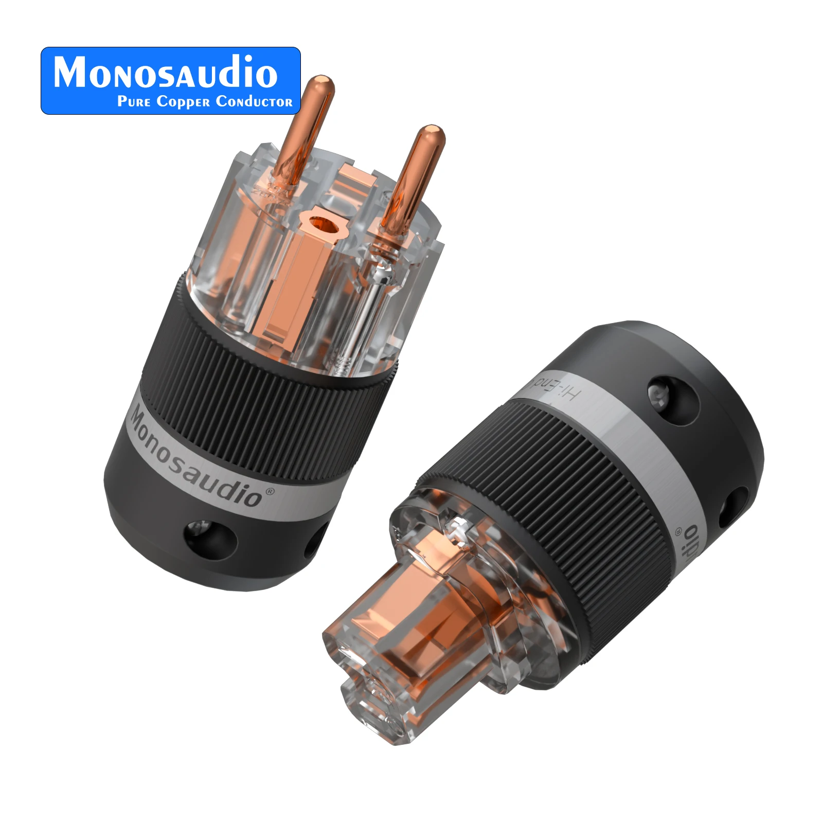 Фото Monosaudio чистая медь вилка европейского стандарта E101F101 адаптер питания IEC320 C15 разъем для аудио DIY сетевой кабель питания №2
