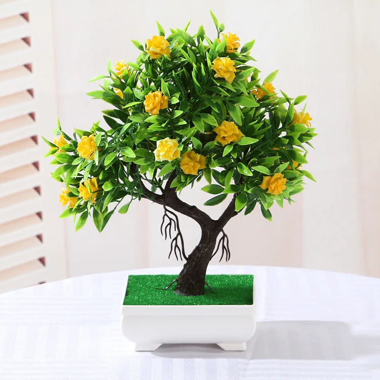 

Искусственные цветы в горшках поддельные растения бонсай для дома Decoraiton креативные декоративные украшения вечерние украшения для сада и о...