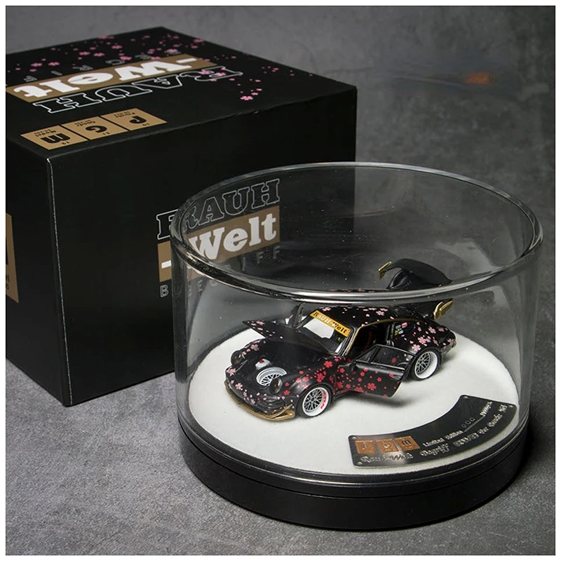 

PGM открытая дверь желтого цвета 1:64 Porsche 911 Модифицированная RWB 964 Коллекционная модель автомобиля с широким кузовом подарок бесплатная доста...
