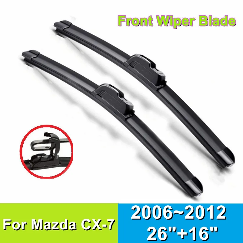 

Wiper Blade For Mazda CX-7 CX7 26"+16" Car Windshield Windscreen Rubber 2006 2007 2008 2009 2010 2011 2012