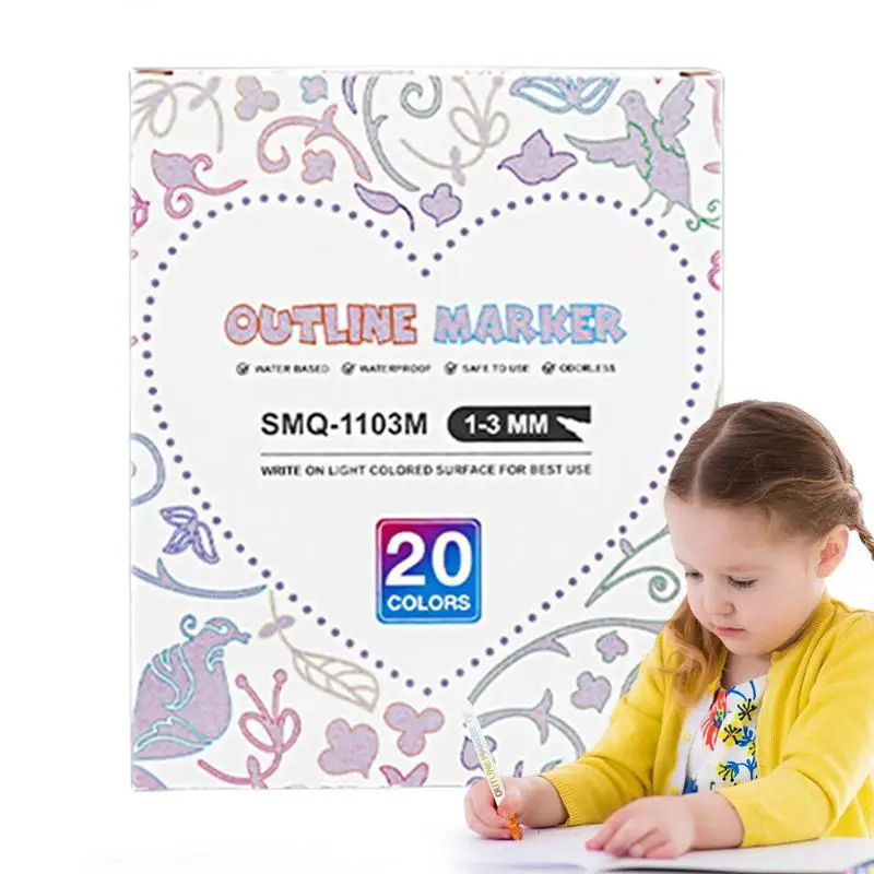 

Маркеры для рисования с блестками, ручки для рисования с блестками для письма и рисования, двусторонние фломастеры для рисования