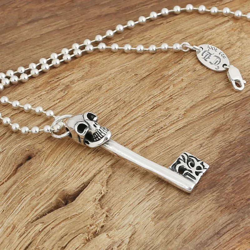 Новый Кулон BOCAI в стиле ретро из стерлингового серебра S925 пробы виде ключа с