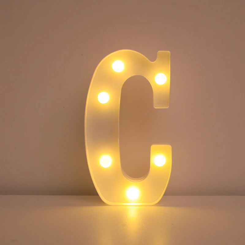 

Светодиодный ночник с буквами белый ПВХ