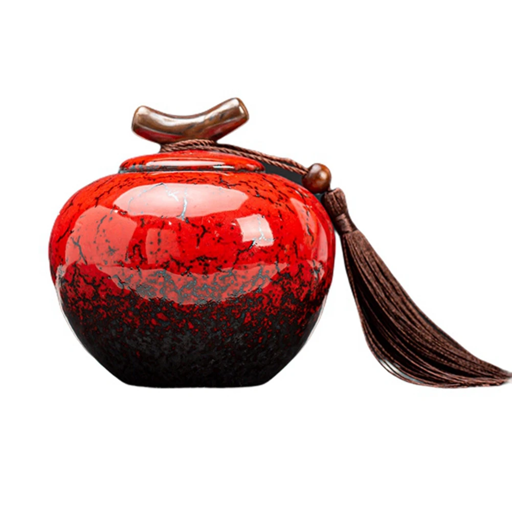 

Ceramic Tea Pot, Tea Jar Ceramic Tea Barrel Black Tea Sealed Tank Storage Tank Puer Tea Caddy Ceramic Airtight Jar-A