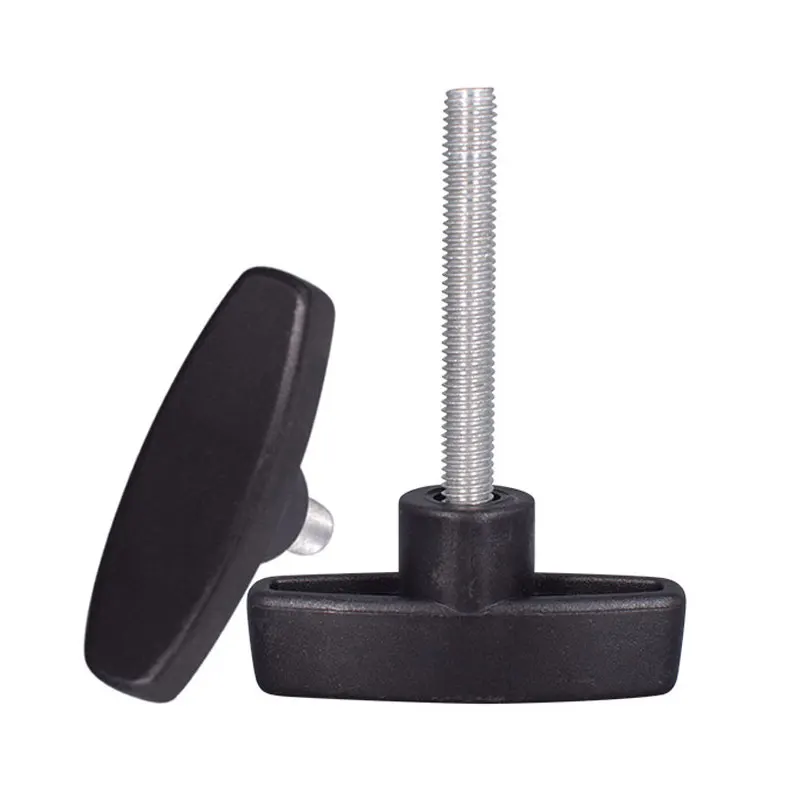 

M6M8M10304 Stainless Steel T-type Nylon Plastic Head Handle Thumb Screw Bakelite Bolt Head Diameter 48mm Mechanical Handle Screw