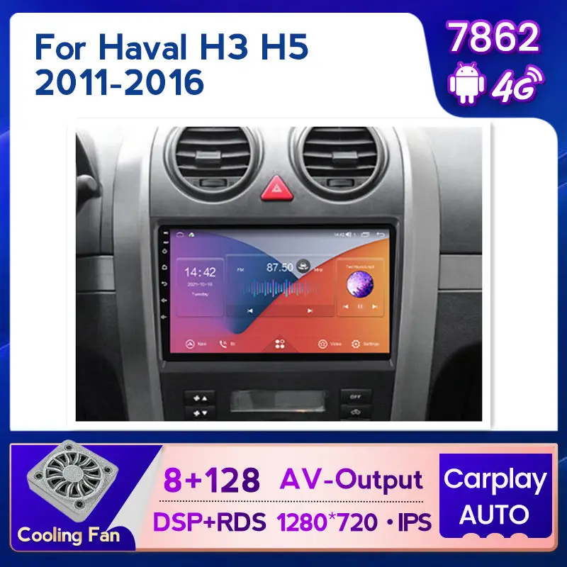 Российский склад Android 11 Автомобильное радио стерео для Haval Hover Great Wall H3 H5 2011-2016