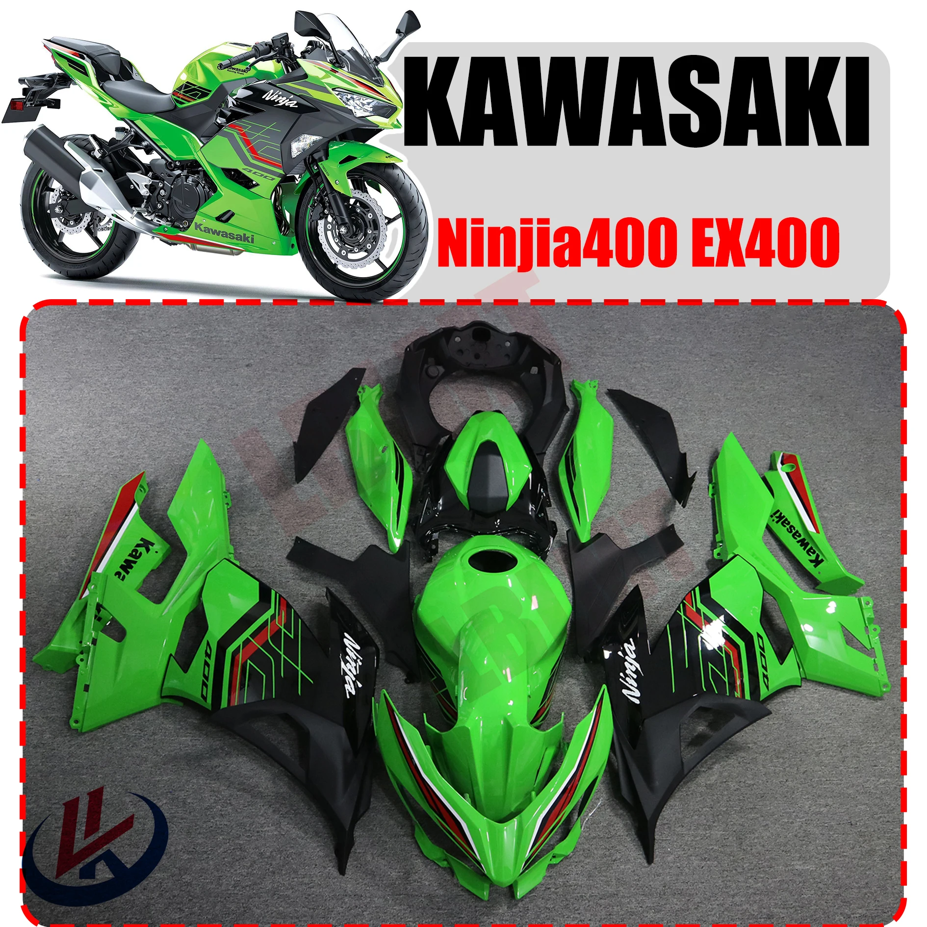 

Комплект обтекателей для Kawasaki ninja400 ninja400 EX400 2018 2019 2020 2021 2022