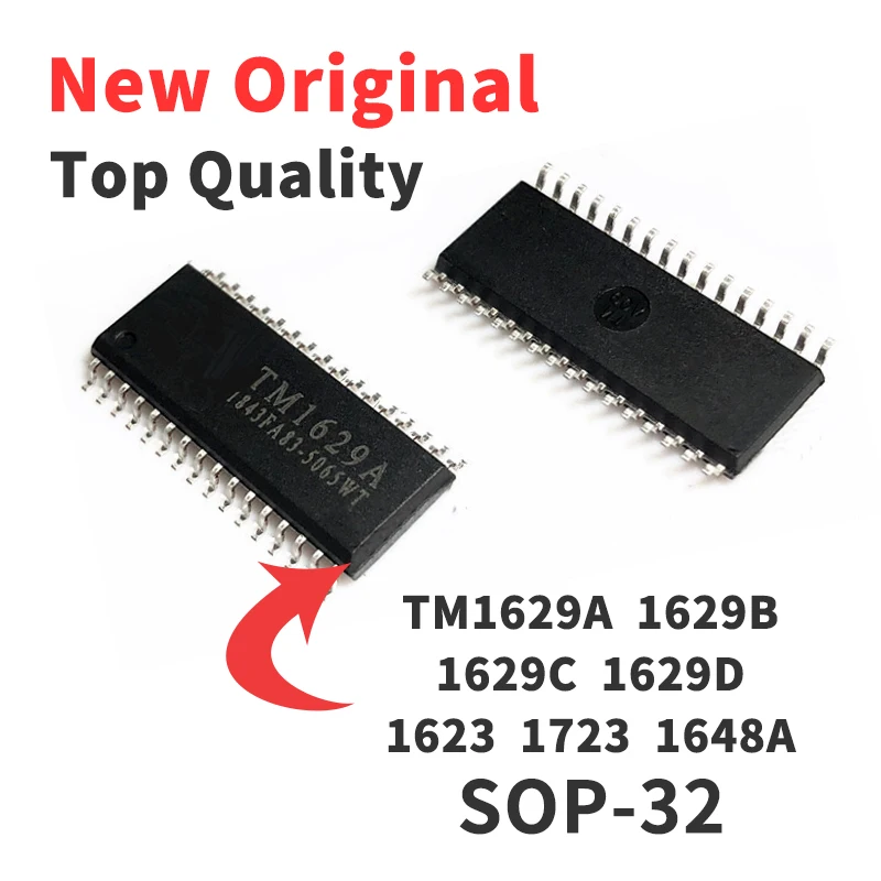Интегральная схема TM1629A TM1629B, чип TM1629C, TM1629D, TM1623, TM1723, TM1648A, чип SMD SOP32, Совершенно новая Оригинальная интегральная схема, 5 шт.