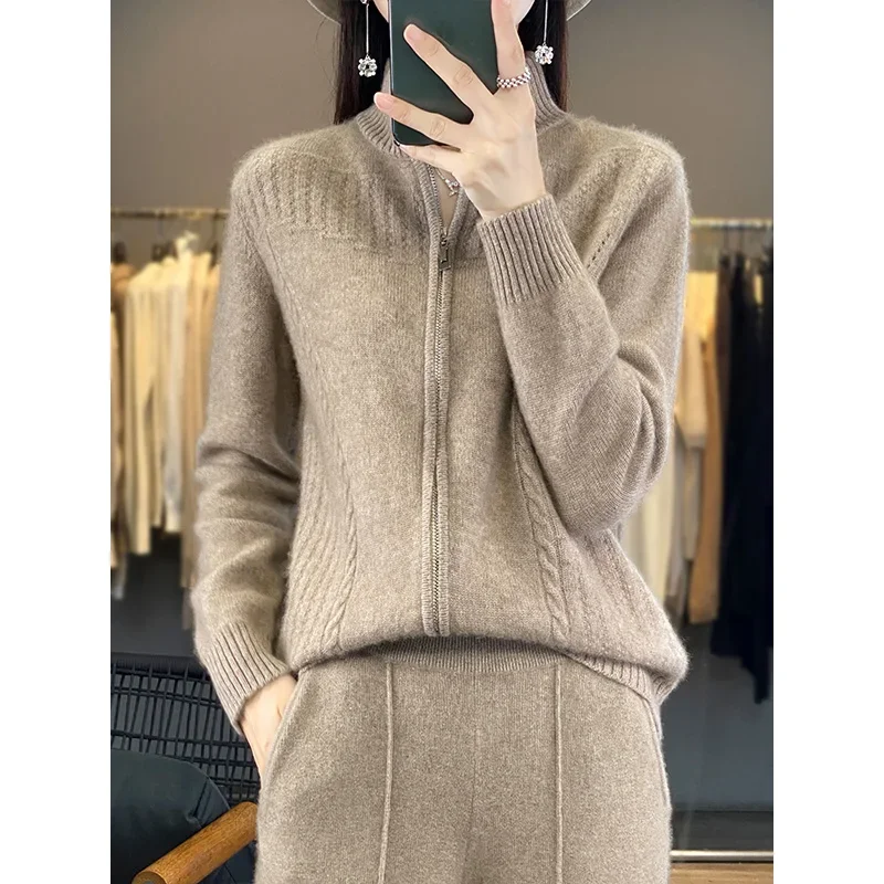 Женские свитера Smpevrg женский кардиган пальто с длинным рукавом и высоким