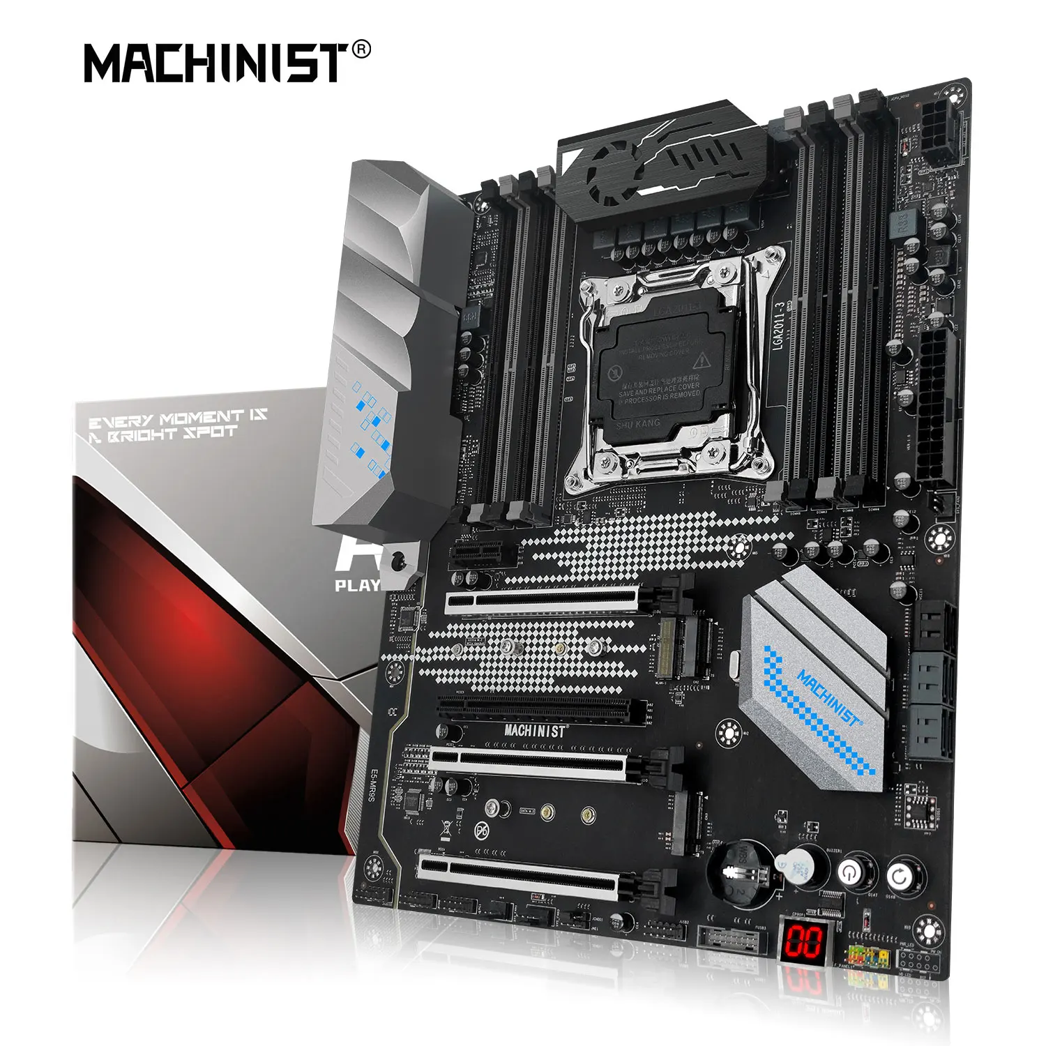 

MACHINIST E5 MR9S Motherboard Support LGA 2011-3 Intel Xeon E5 V3/V4 CPU DDR4 RAM Memory Four Channel USB3.0 NVME SATA M.2 WIFI