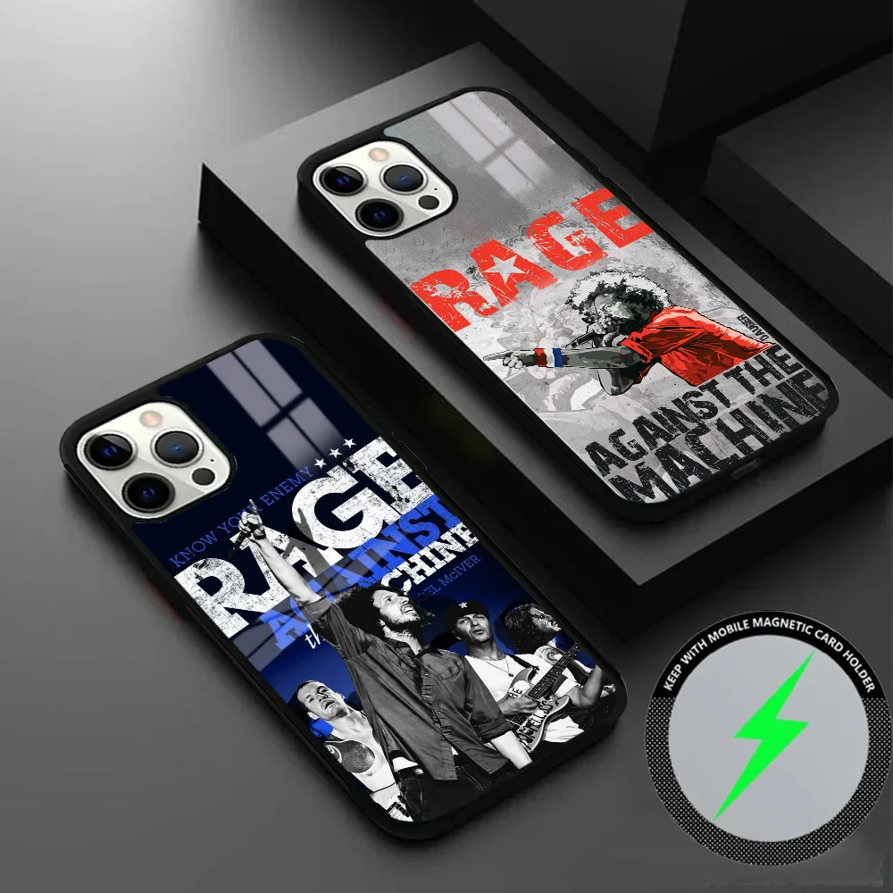 Чехол для телефона R-Rage Against The Machine IPhone 16 15 14 13 12 11 Pro Max Plus Mini Magsafe Mirror беспроводной