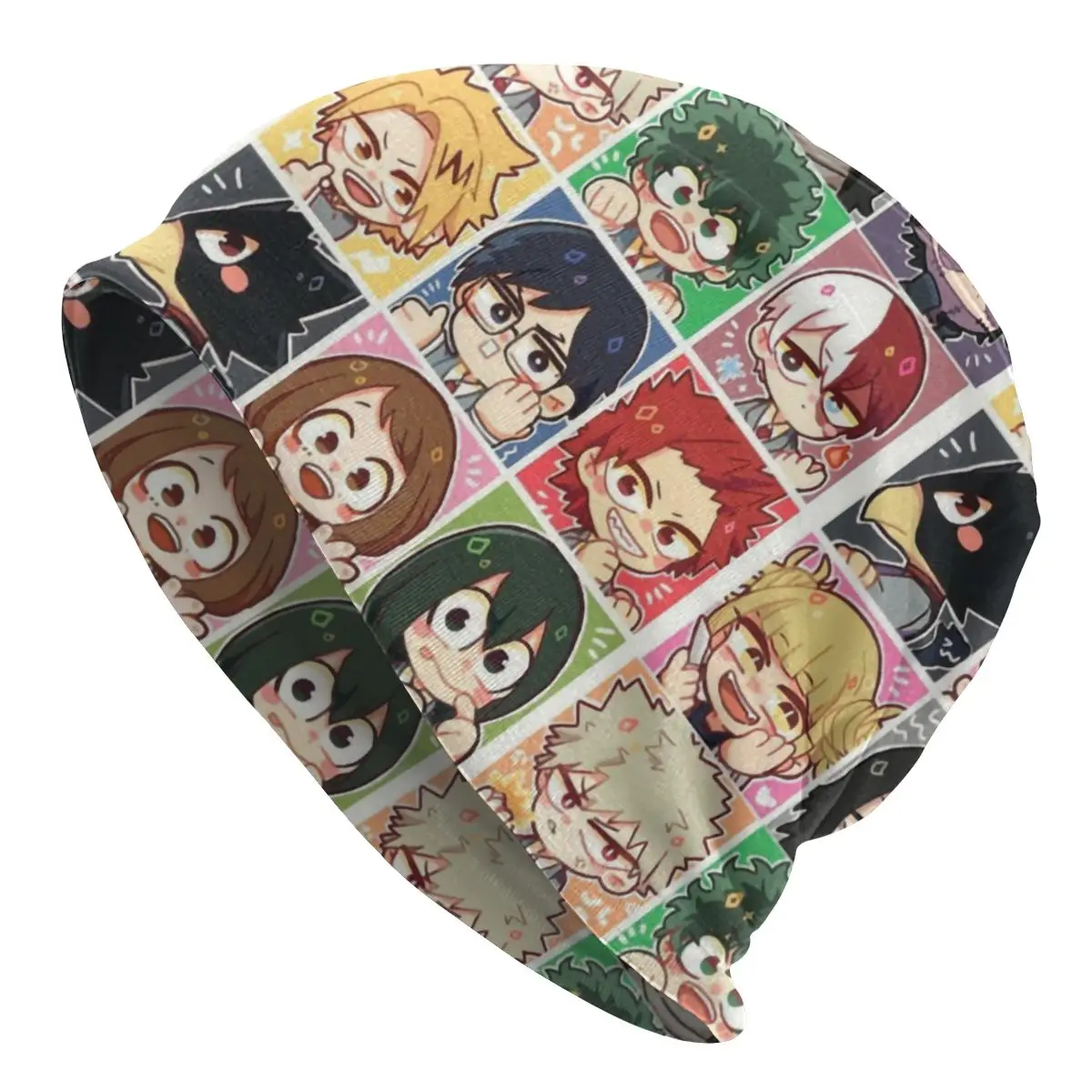 

My Hero Academia Elites Of Class Anime Beanie Cap Unisex Winter Warm Bonnet Homme Knitting Hats Outdoor Ski Manga Beanies Cap