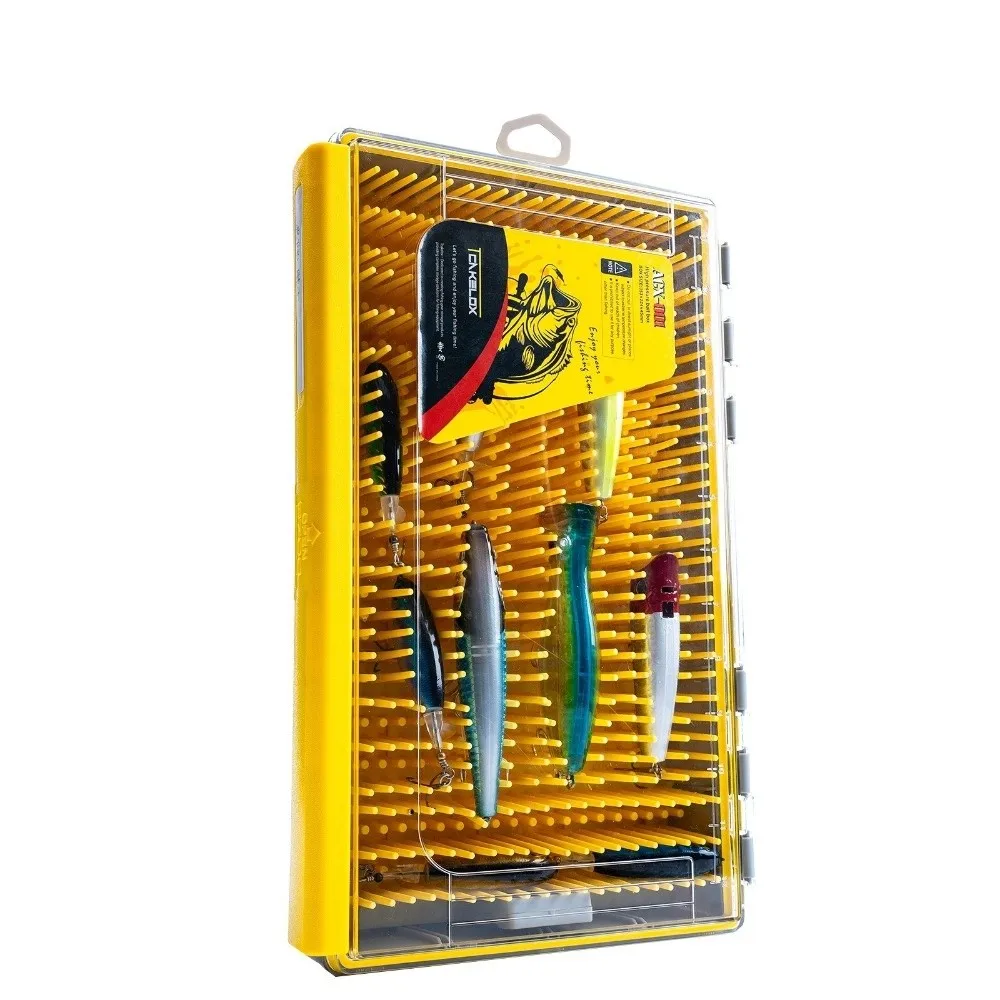 Фото Коробка для снастей, желтая коробка для приманки EDGE Flex Crankbait, гибкий дизайн, водонепроницаемая, водонепроницаемая, для хранения снастей, размер 3700, коробка для хранения Buzzbaits №3