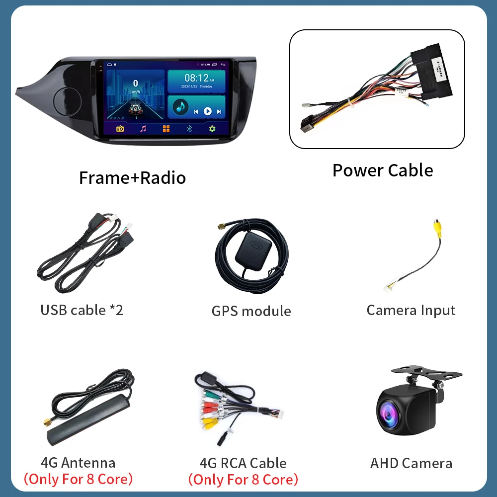 2Din Android 13 для Kia Ceed Cee ɽ 2 JD 2012-2018 Автомагнитола мультимедийный видеоплеер