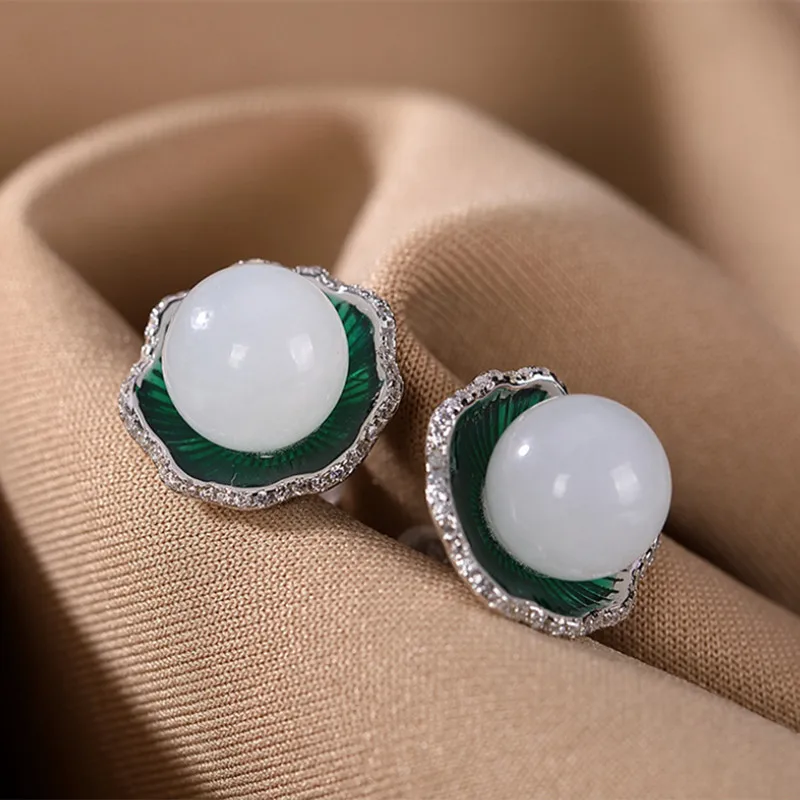 

Женские серьги-гвоздики из серебра 925 пробы, с эмалью