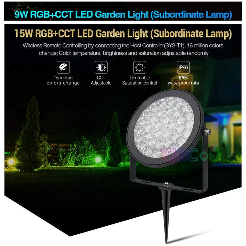 

Miboxer 9W 15W RGB+CCT LED Garden Light DC24V IP66 Waterproof Subordinate Lamp Inserted Grass Lamp Spotlight Outdoor Lighting