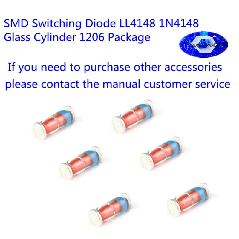 100PCS SMD Switching Diode LL4148 1N4148 Glass Cylinder 1206 Package