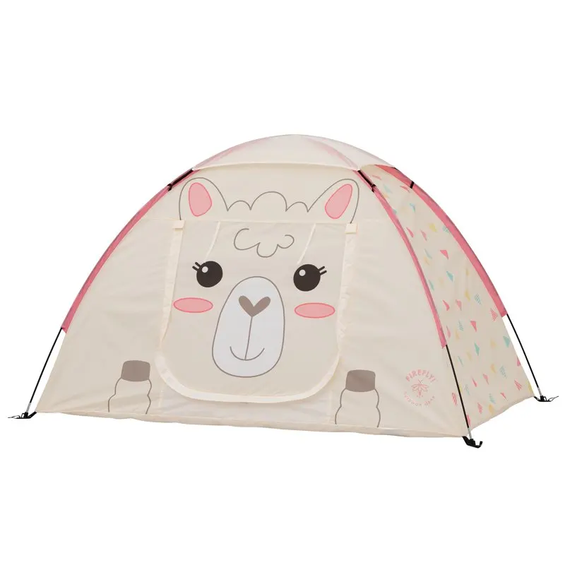 

Izzie the Llama 2-Person 's Camping Tent - Off-white/Pink Color, One Room