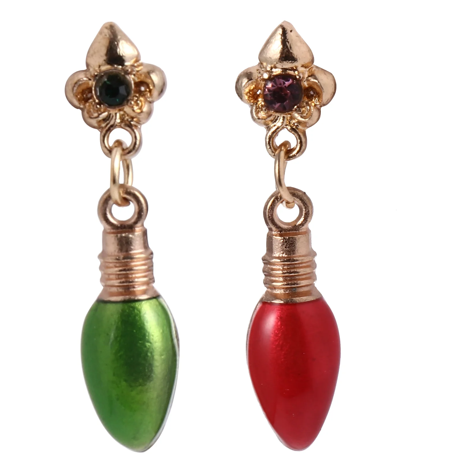 

Christmas Earrings Jewelry Holiday Earringgreen Xmas Studs Giveaways Partyballs Noveltyred Lightbulb Tree Stud Charms Bulb