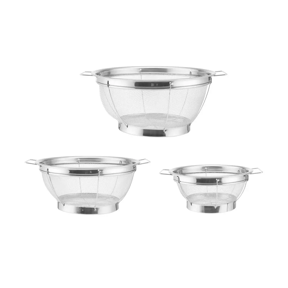 Professional Stainless Steel Mesh Sieves Set, 3-piece