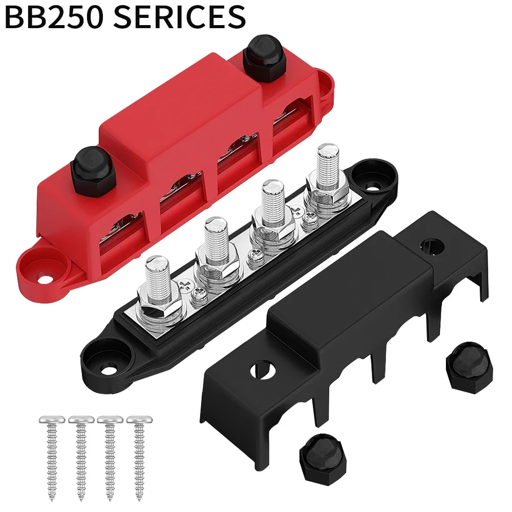 DC 150A 200A 250A 300A Клемма шины из луженой меди черные красные автомобильные