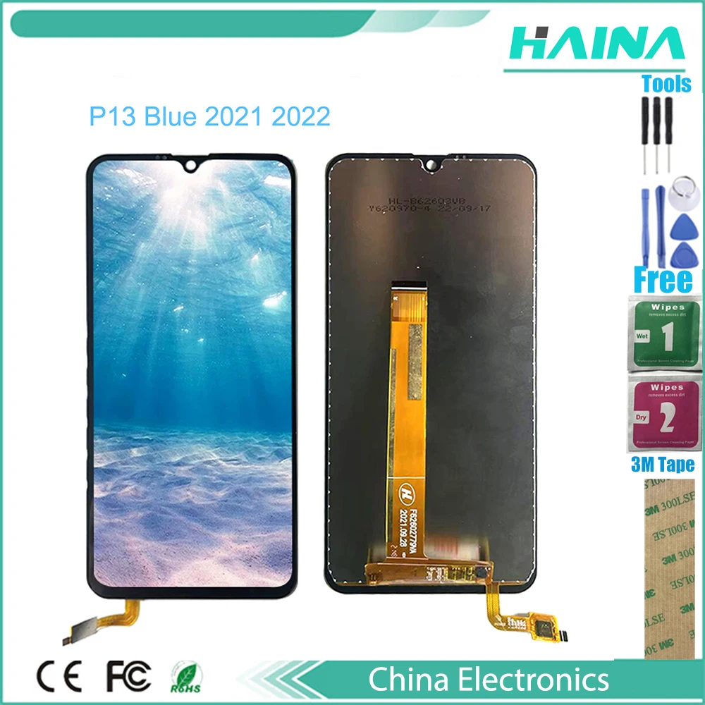 

Новый экран для P13 Blue 2022 2021 ЖК-дисплей сенсорный экран дигитайзер абсолютно новый протестированный запасные части с инструментами