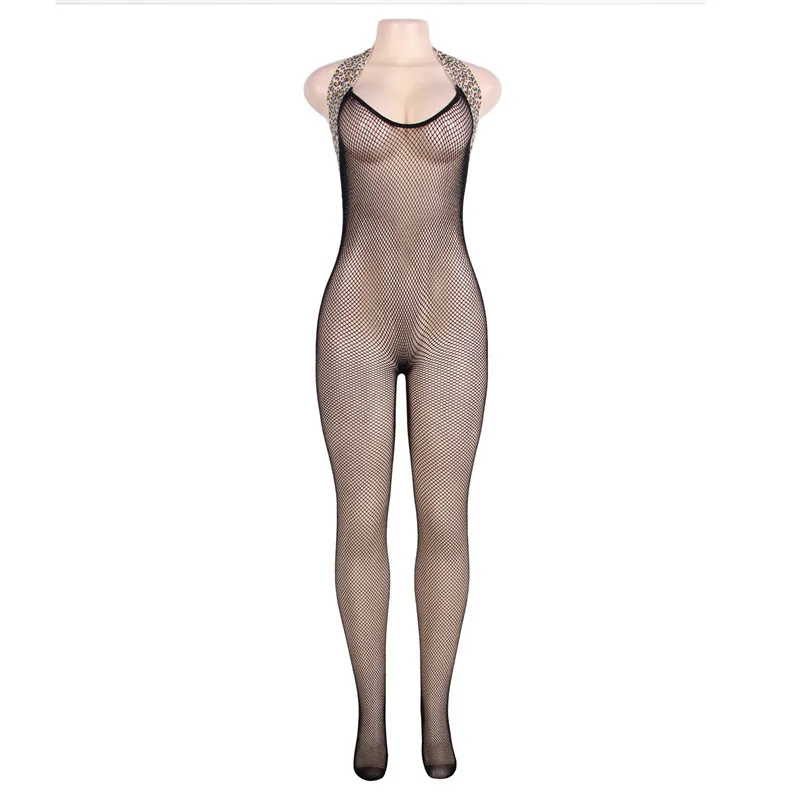 Сексуальное прозрачное бесшовное Сетчатое боди с открытой ягодицей и