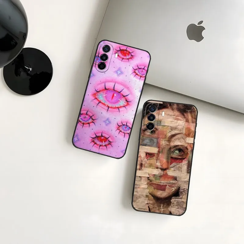 

Eye Illustration Phone Case For Huawei P 40 Pro5 Y5 Y6 Prime Y7 Y9s P10 Lite P20 P30 P20 P50 E Plus 2019 Psmartz COVER