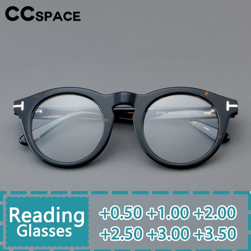 Оптические очки для чтения в стиле ретро из ацетата удобные пресбиопические с