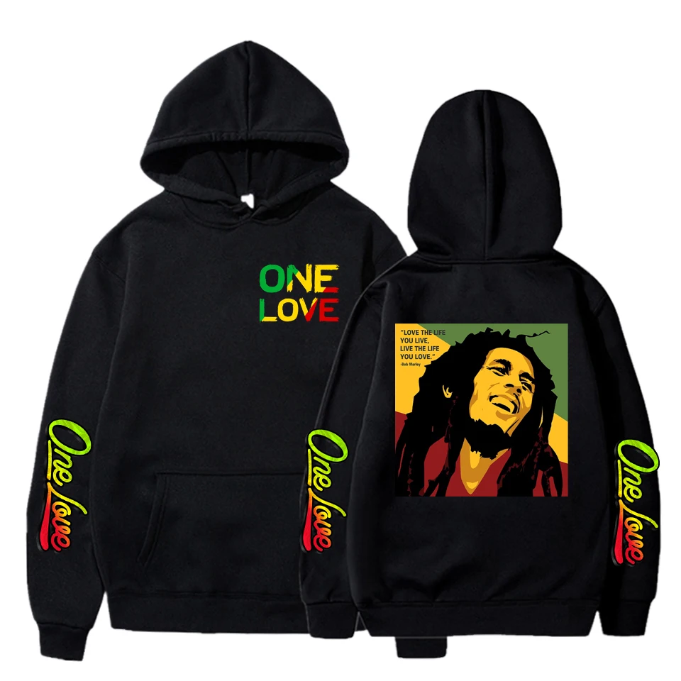 Sweat à capuche style rappeur Bob Marley pour hommes  manteau à la mode pour garçon et enfant