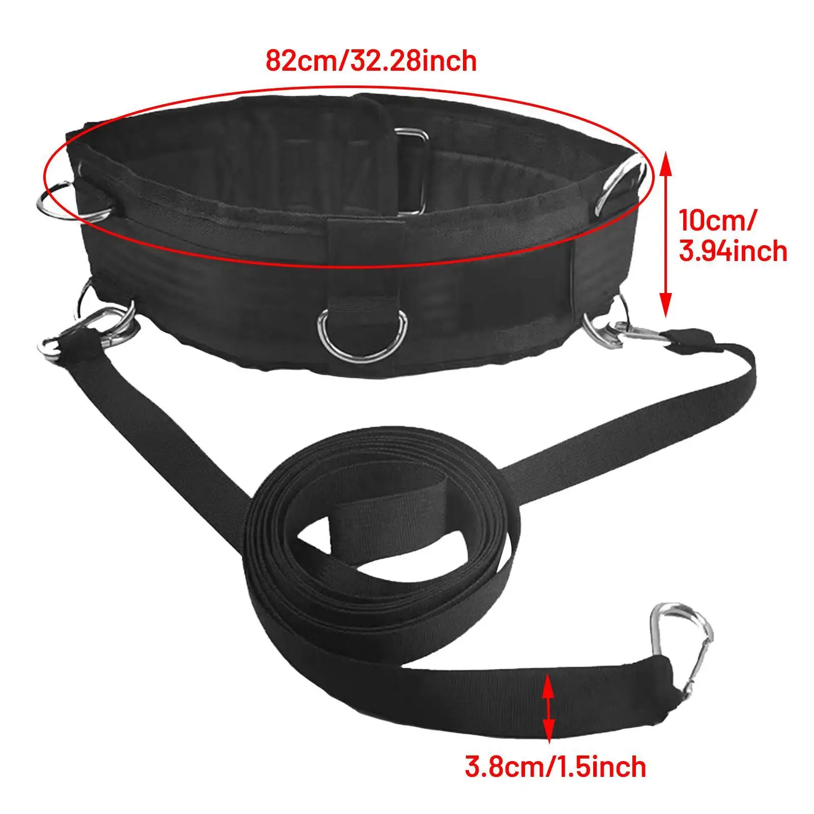 Регулируемый прочный черный ремень