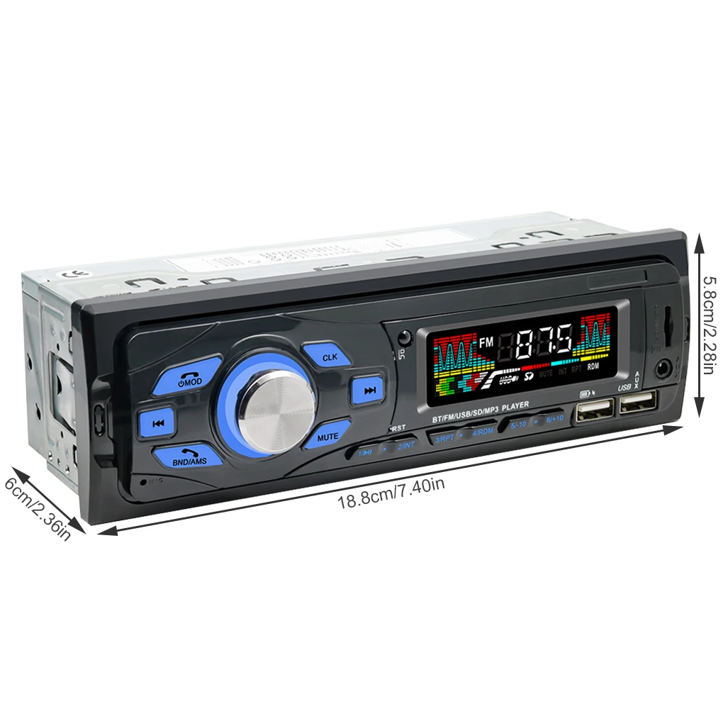 

Car Radio Player Bluetooth-Compatible Automotive Stereo Audio System Auto External Electronics Multimedia Accessories