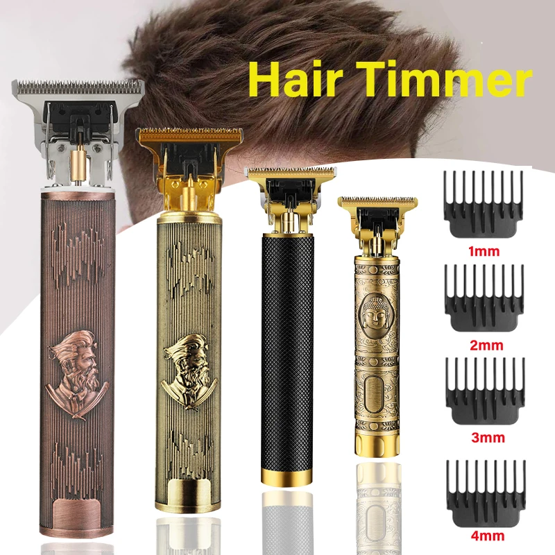 

Беспроводная электрическая машинка для стрижки волос в ретро-стиле T9, бытовая, с зарядкой от USB, с корпусом из ABS-пластика