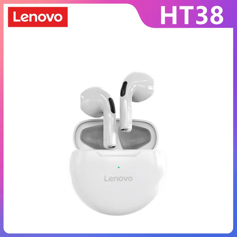 

Оригинальные наушники Lenovo HT38 TWS, беспроводные наушники Bluetooth 5,0, водонепроницаемые мини-наушники с управлением ии, стерео бас с микрофоном