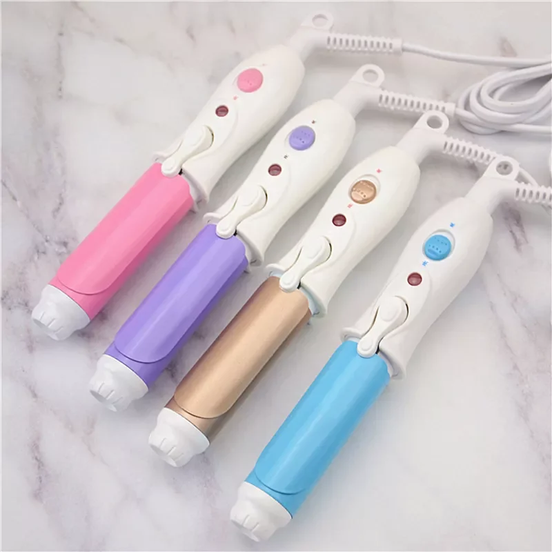 

110-240V Portable Travel Electric Mini Hair Curler Curling Iron Fast Small Tourmaline Ceramic Wavy Tong Hair Styling Tool