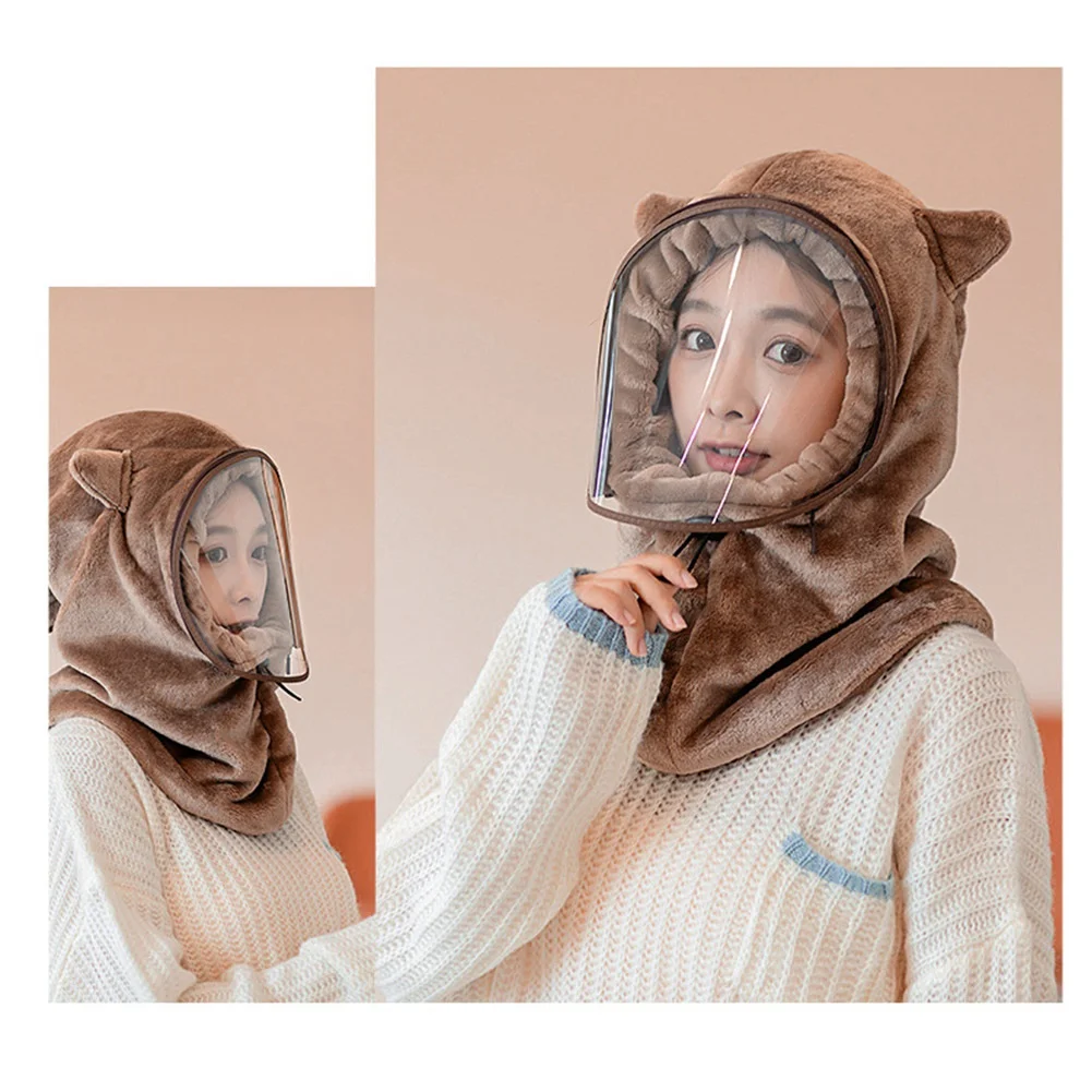 Флисовая Лыжная маска для холодной погоды зимняя ветрозащитная шапка с