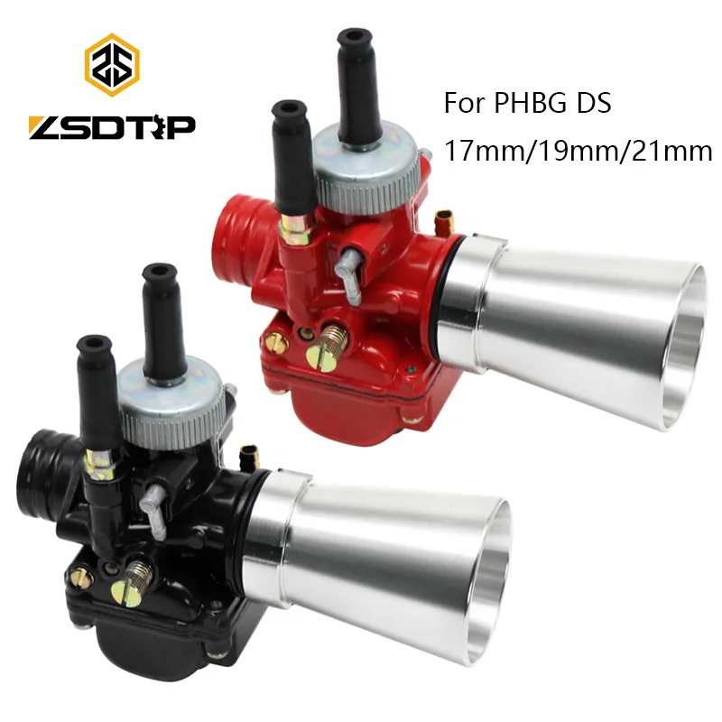 

ZSDTRP Motorcycle Carbs Carburetor PHBG 17mm 19mm 21mm DS Racing For Dellorto PHBG Carburetor Air Filter for Moped Scooter