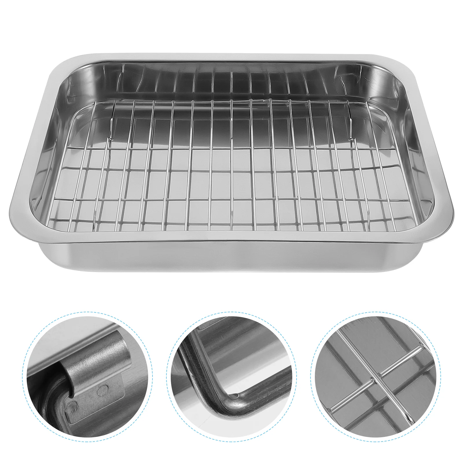 

Cake Pan Stainless Steel Bakeware Pizzelle Cookies Kitchen Baking Tray Rack Oven
