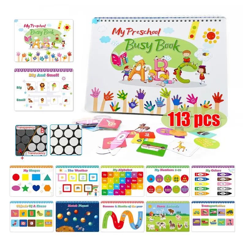 

Child Busy Book Sensory Educational Toys Early Learning Book Toy Magic Sticker