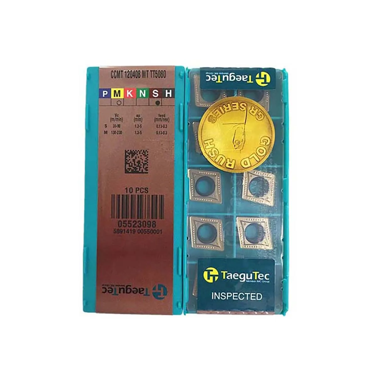 

TaeguTec 100% Original CCMT CCMT12 CCMT120408 MT TT8020 PC TT8115 TT9080 Medium Carbide Turning Inserts