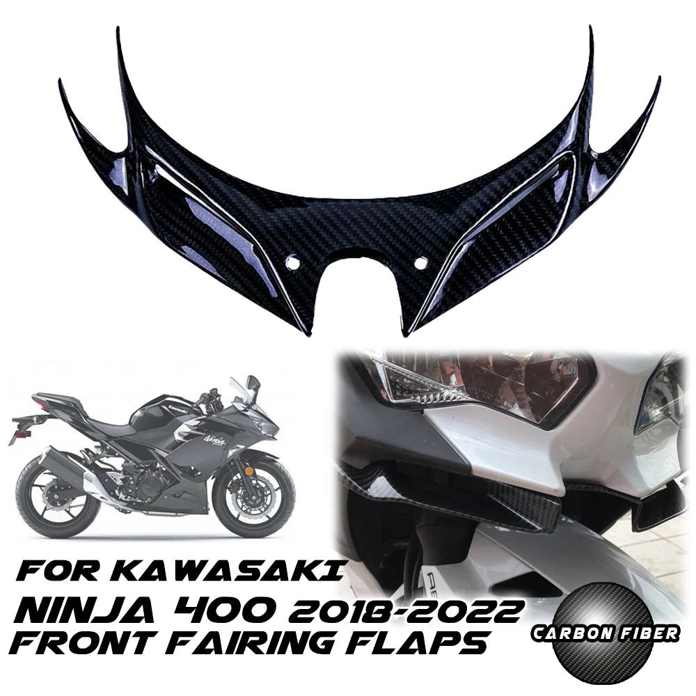 

Передние Обтекатели для Kawasaki Ninja 400 2018-2022, хомут из 100% углеродного волокна, обтекатели, аксессуары для мотоциклов