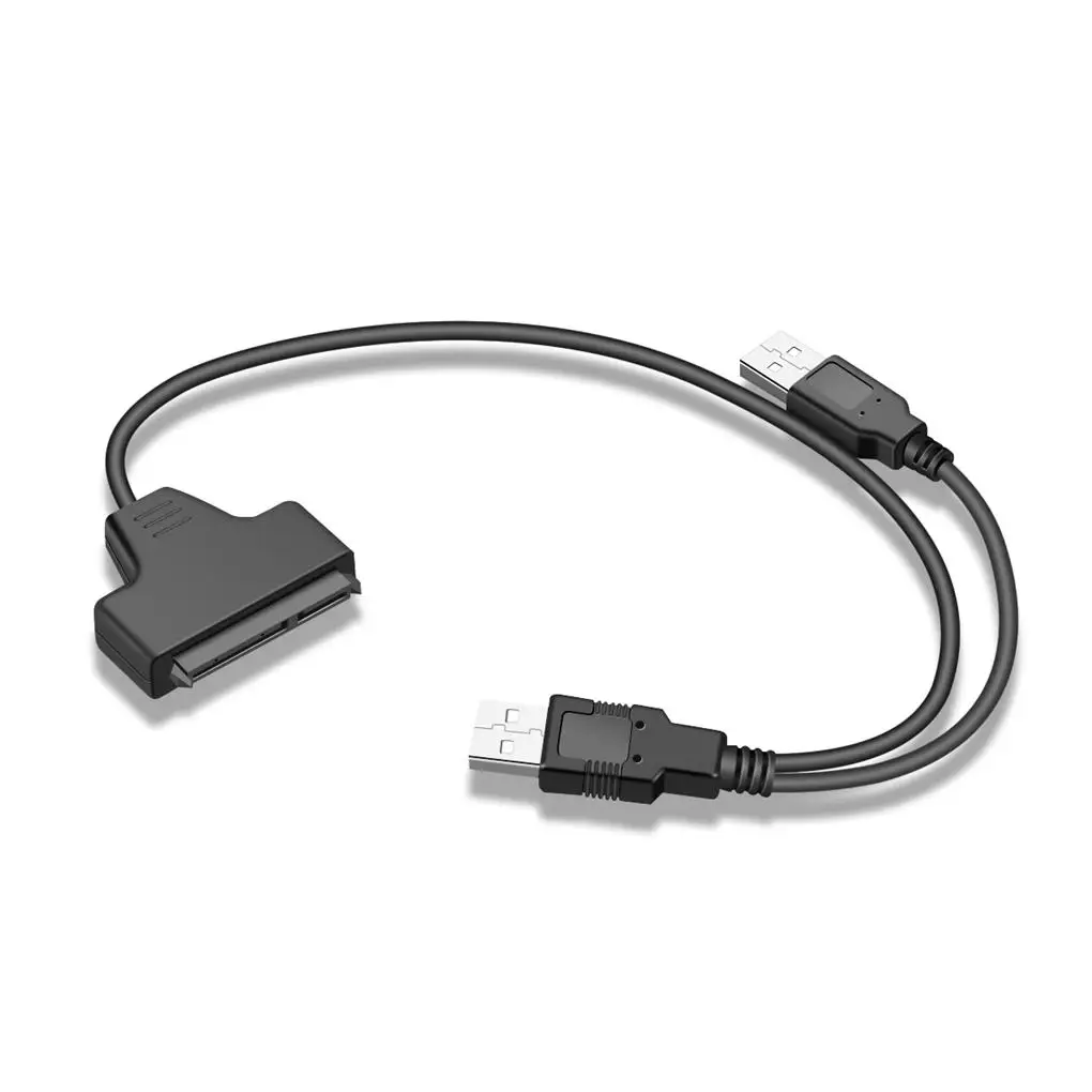 

40 см SATA 22Pin к USB2 0 адаптер двойной USB кабель SSD HDD жесткий диск разъем для ПК драйвера ноутбука аксессуары