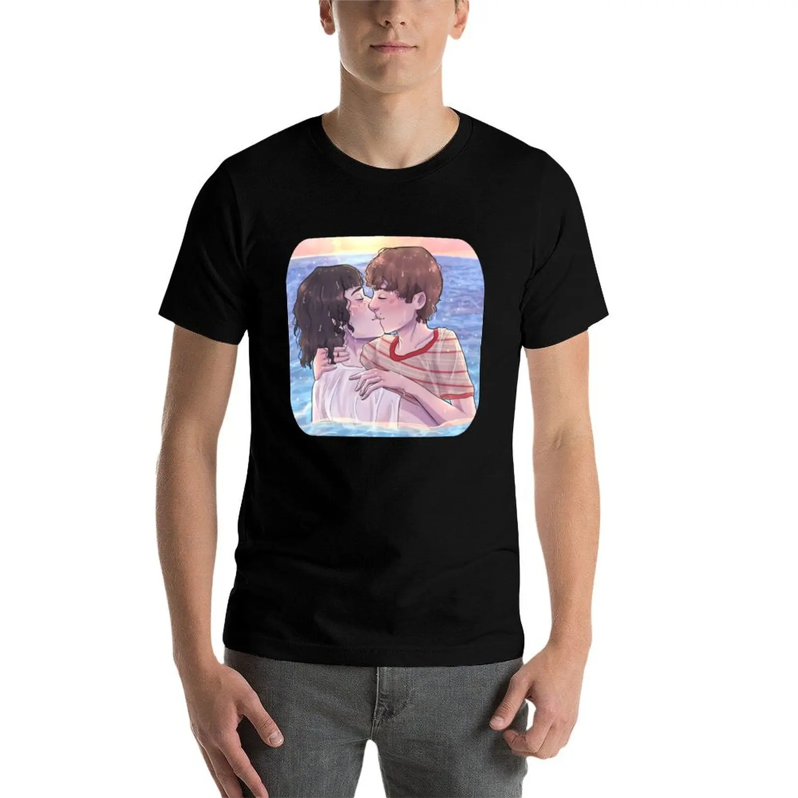 Футболка Byler Kissing in the Ocean рубашка на заказ одежда больших размеров мужские