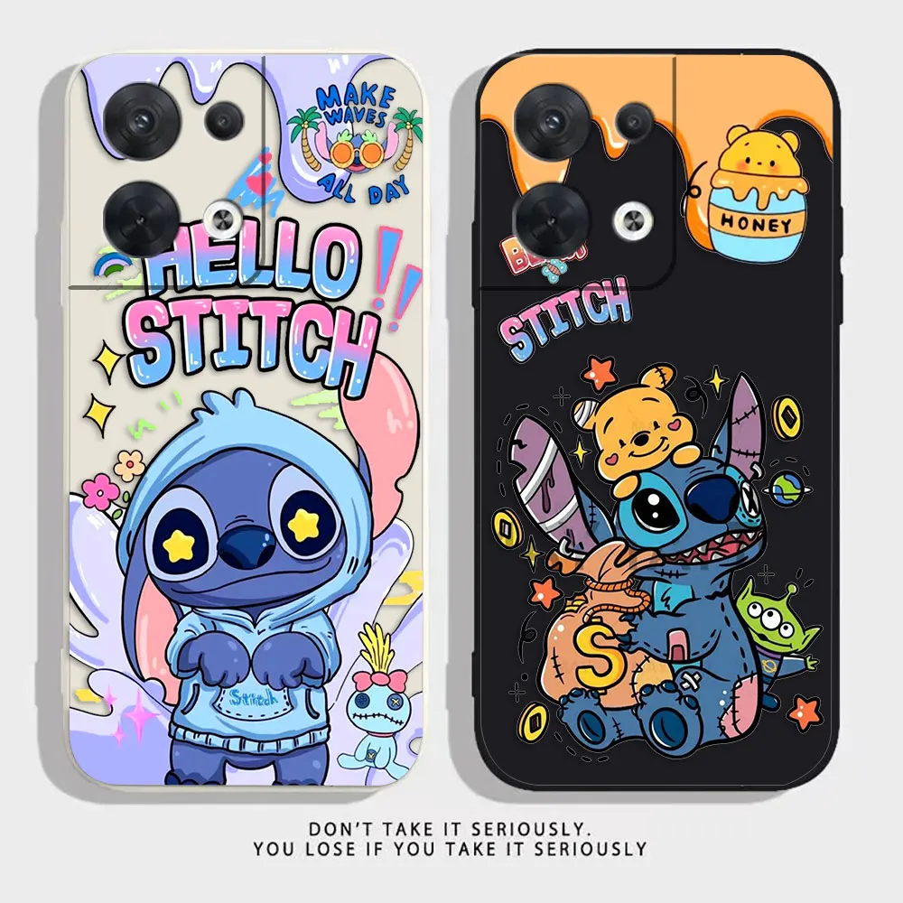 Милый мультяшный S-Stitch искусственный телефон для OPPO RENO 10 8 8T 7 6 5 4 3 4G Φ PRO PLUS цветной