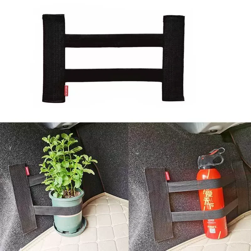 

Car Trunk Fixed Belt Fire Extinguisher Interior Luggage Storage Fixing Binding Strap Tapes Auto Interior Organizer Accessories