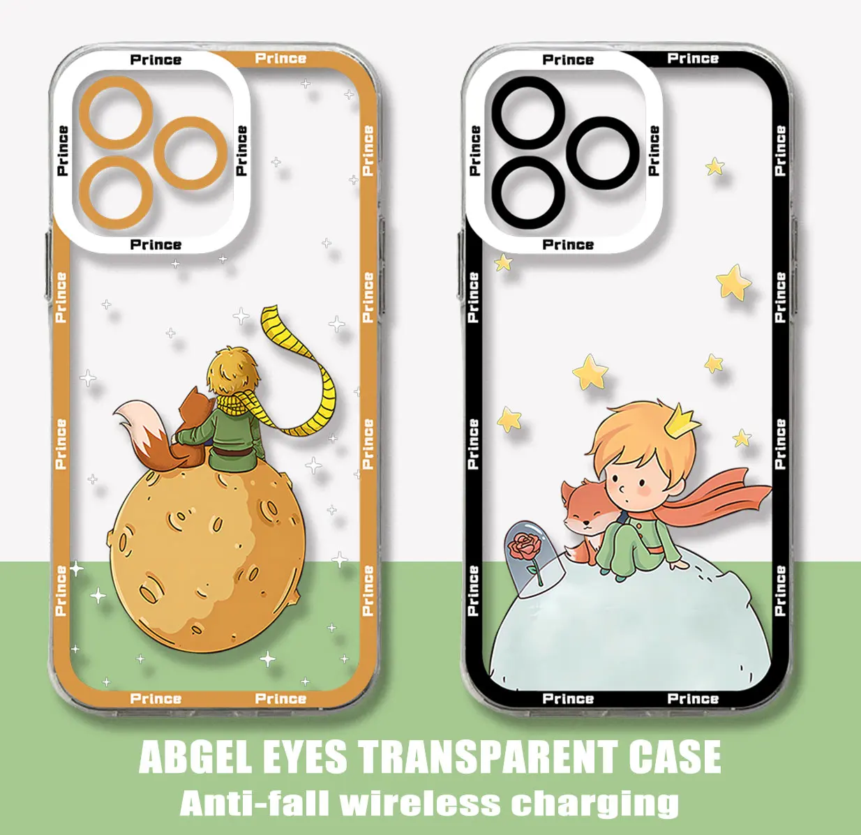 

Cartoon Little Prince Phone Case For Samsung A71 A53 A50 A52 A52S A72 A71 A22 A20S A20 A30 A11 4G 5G Transparent Cover