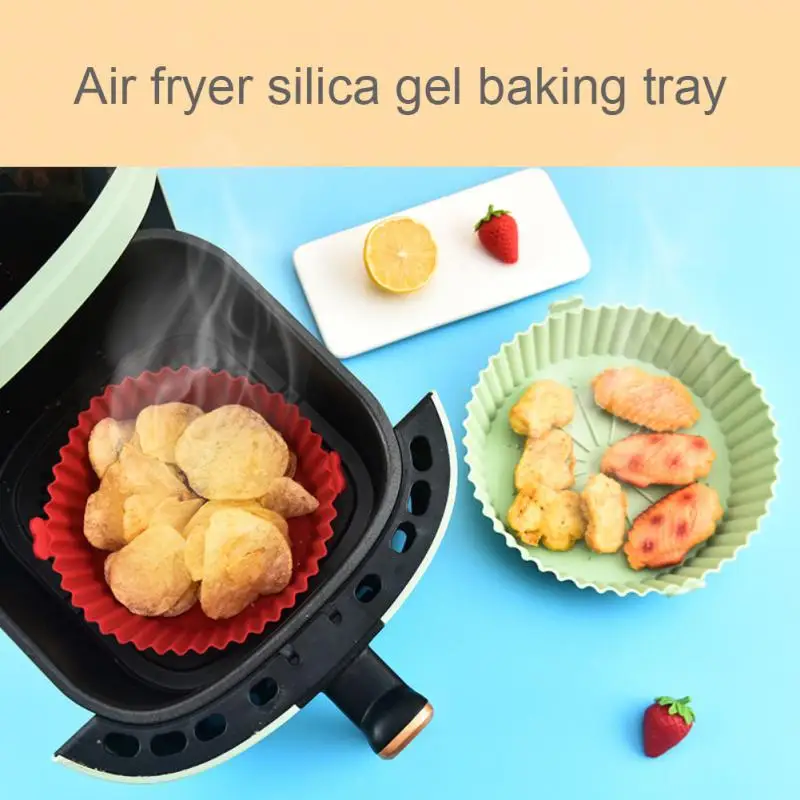 

Air Fryer Inner Liner Silicone Air Fryers Oven Baking Tray High Temperature Resistance Air Fryer Accessories Reusable Cake Pan